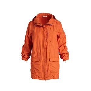EILEEN FISHER Hooded Anorak Jacket Full Zip Orange Women’s Size S Petite PS EUC